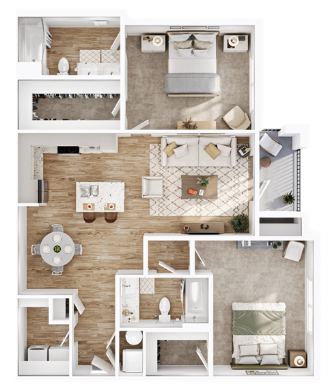 1-B Floor Plan  at Hamilton Reserve, Greensboro, NC